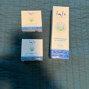 Inis shower gel and bar soap